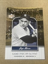 2008 Upper Deck Yankee Stadium Legacy Collection #1945 Yogi Berra - £4.62 GBP