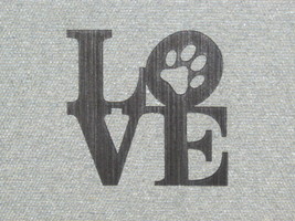 Love Puppy Dog Paw Wood Wall Sign NY Square Style - £9.40 GBP