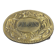 ALAN Vintage Belt Buckle The Kinney Co. 1977 Name ALAN Spell Out - $24.00