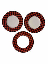 Route 66 Saucers Sakura Roadside Sue Zipkin 1993 Black Red Checkerboard Lot Of 3 - $14.48