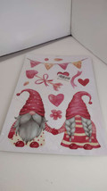 9 Sheets Valentine&#39;s Day Window Clings Decorations Gnomes Anniversary - £6.08 GBP