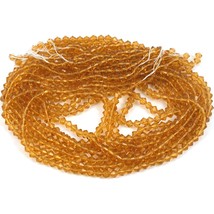 Bicone Faceted Fire Polished Chinese Crystal Beads Topaz 4mm 15 13&quot; Strands - £12.52 GBP