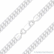 4.9mm Miami Cuban Curb Link Men&#39;s Italian Chain Necklace in .925 Sterling Silver - £73.53 GBP+