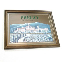 Vintage Prego Fine Italian Wine Bar Sign Man Cave 18x15 Mirrored w/ Wood... - £39.04 GBP