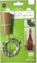 Holiday Time 30 LED Bottle Lights Insert Wire Multicolor Light Set 10 FT - £9.23 GBP