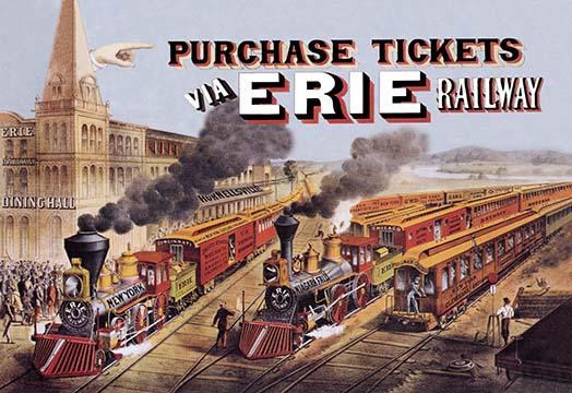 Purchase Tickets via Erie Railway 20 x 30 Poster - £20.44 GBP
