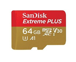 SANDISK EXTREME PLUS MICRO SDXC UHS-I 64GB 100MB/s MEMORY CARD WITH ADAPTER - $46.52