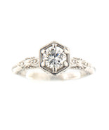 Women&#39;s Solitaire ring 14kt White Gold 287422 - £958.42 GBP