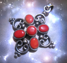 Haunted Coral Necklace No Darkness Shall Cross My Path Highest Light Collect - £67.53 GBP