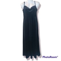 NWT Black Velvet Velour Evening Dress sz sm - £43.79 GBP