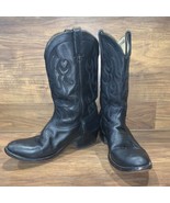 Durango DB910  Black Leather Pull-On Cowboy Western Boots Men&#39;s US 9D - $64.92 CAD