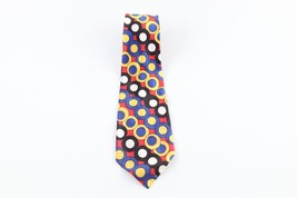 Vintage 60s 70s Mid Century Modern MCM Rainbow Circle Neck Tie Dress Tie... - £19.31 GBP