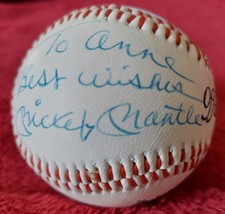 Mickey Mantle Signed Personalized Authentic Baseball Yankees HOF Memorabilia - £468.52 GBP