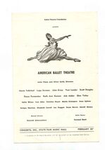 American Ballet Theatre Program Maria Tallchief Dallas Texas 1961  - $17.82