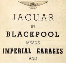 1954 Imperial Garages Jaguar Services Blackpool Advertisement Automobilia E89G4 - £12.29 GBP