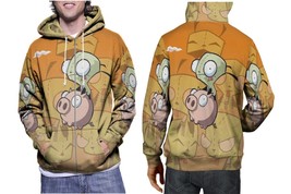 Cute Gir Invader Zim Cartoon     Men&#39;s Full-Print Sublimation Zipper Hoodie - $46.47 CAD