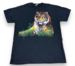 Vtg Natural Wonders Wild Gear Bengal Tiger Graphic T-Shirt Black USA Mad... - £15.18 GBP