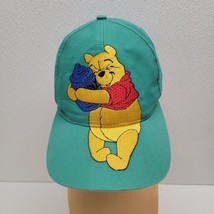 Vintage Disney Store Winnie The Pooh Embroidered Snapback Blue Green Hat Cap - £13.84 GBP