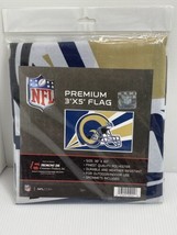 Los Angeles Rams Helmet fremont die 3x5ft flag superior quality GENUINE NFL Lic - £15.02 GBP