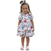 Janie &amp; Jack Tiered Ruffle White Floral Dress Size 3T - $278.79 MXN