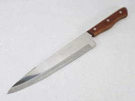 Vintage Maxam Steel Chef&#39;s Knife Full Tang 9&quot; Stainless Steel Blade 14&quot; Total - £11.62 GBP