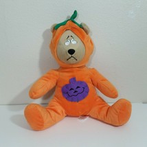 Sugar Loaf Pumpkin Teddy Bear 12 inch Plush Halloween Jack O Lantern Cos... - $19.11