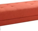 Glory Furniture Milan Ottoman, Orange - $419.99