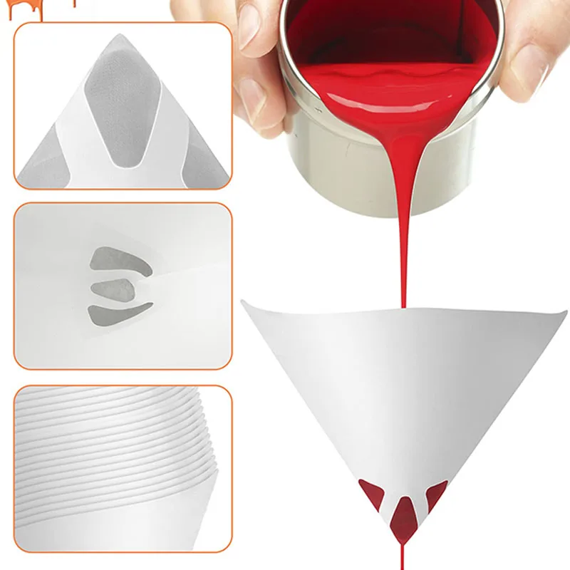 200Pcs Car Paint Spray Mesh Paper Filter Purifying Straining Funnel Disposable - £19.55 GBP