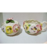 Fitz &amp; Floyd Pansy Parade Sugar and Creamer - £12.78 GBP