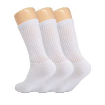 AWS/American Made 3 Pairs White Athletic Crew Socks for Women (Shoe Size 9 to 11 - £7.68 GBP+