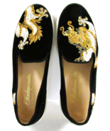 Scalalmandre by Stubbs &amp; Wootton Palm Beach Emperor Noir Black Velvet Sl... - €127,67 EUR