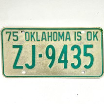 1975 United States Oklahoma Tulsa County Passenger License Plate ZJ-9435 - £14.72 GBP