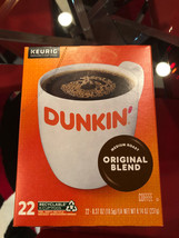DUNKIN&#39; DONUTS COFFEE ORIGINAL BLEND KCUPS 22CT - £17.77 GBP