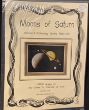 Vintage 1998 Moons of Saturn Counted Cross Stitch Pattern Lorrac Science Space - $23.59