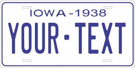 Iowa 1938 Personalized Tag Vehicle Car Auto License Plate - £13.23 GBP