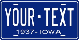 Iowa 1937 Personalized Tag Vehicle Car Auto License Plate - £13.17 GBP
