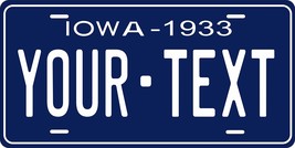 Iowa 1933 Personalized Tag Vehicle Car Auto License Plate - £13.17 GBP