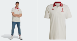 New Fifa World Cup Qatar 2022 Adidas Polo Shirt Tee Men&#39;s Sz L Official Product - £19.49 GBP