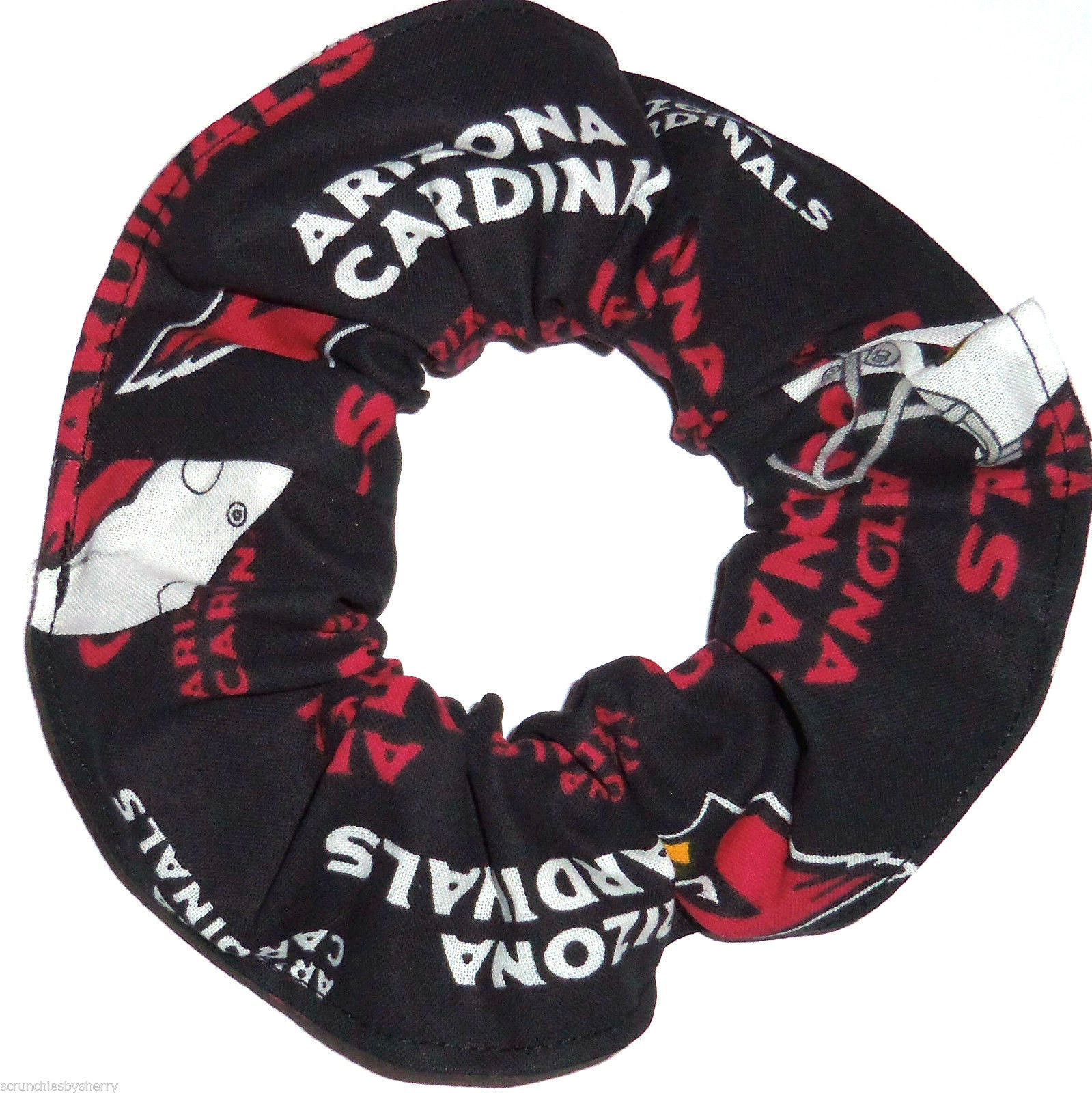 Arizona Cardinals Fabric Hair Scrunchie Scrunchies by Sherry Ponytail Tie NFL - £5.57 GBP