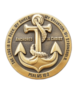 Anchored in Christ Challenge Coin – Unshakable Faith. Unwavering Hope. - $19.99