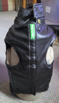 Wag-A-Tude Petco Faux Leather Puffer Jacket Size Medium Dark Brown Hook ... - $11.99