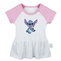 Cute Lilo and Stitch Turo Newborn Baby Dress Toddler Infant 100% Cotton Clothes - £10.43 GBP
