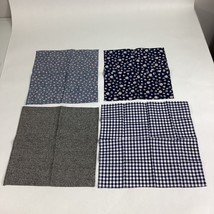 Set Of 4 J. Crew Handkerchief- Floral, Checkered, Geometric (Cotton &amp; Wool) - $14.84
