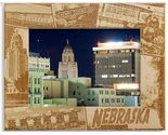 Nebraska Collage Laser Engraved Wood Picture Frame Landscape (4 x 6) - $29.99