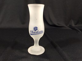 Vintage Charlotte Frosted Stemmed Collectible Shot Glass 4-1/4&quot; - £9.36 GBP