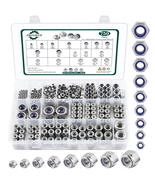 750PCS SAE &amp; Metric Nylon Lock Nuts Kit - 304 SS, Standard Thread, M2-M1... - $73.53 CAD