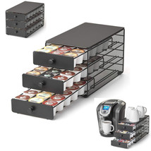 Storage Holder Organizer 3-tiered Drawer Rack Black 54 Pods for Keurig K... - £69.33 GBP