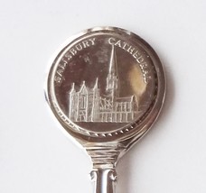 Collector Souvenir Spoon Great Britain UK England Salisbury Cathedral Embossed  - £11.72 GBP