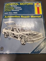 Haynes General Motors Auto Repair Manual 1980-85 Buick Chevrolet Oldsmob... - £4.65 GBP