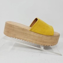 Musse &amp; Cloud Kendria Women&#39;s Sz 6 Sandals Platform Shoes Yellow Suede - £18.75 GBP